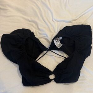 Princess Polly Black Crop Top